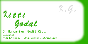kitti godal business card
